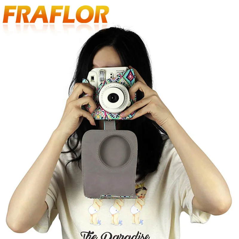 Этническая зеленая сумка для камеры Polaroid Mini 8/8+/9 insz защитный чехол из искусственной кожи с плечевым ремнем