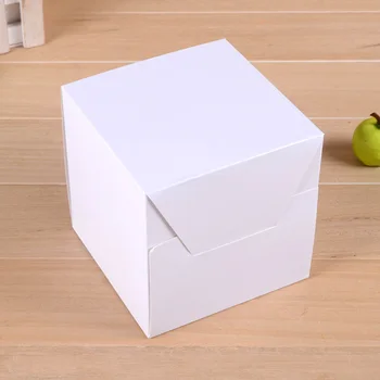 

10pcs White Gift Boxes Paper Packing Boxes Gift Cases DIY Square Storage Boxes For Cupcake Handmade Soap Craft 12 X 12 X 12cm