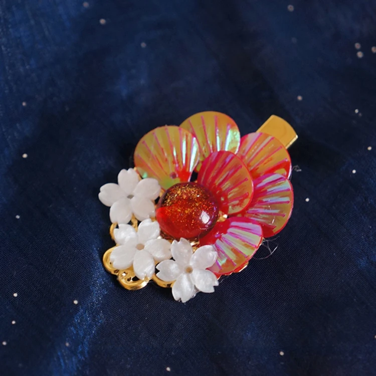 1PC Hair Clip Заколки в старинном стиле Hanfu Kanzashi, аксессуары для волос, заколка в виде ракушки с кисточками, сказочные заколки для волос, украшения для волос ручной работы, косплей - Цвет: 1PC Hair Clip