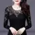 Spring Autumn Women Thin Embroidered Lace Bottoming Shirt Blouses Feminine Long Sleeve Beaded Tops Shirt Plus Size 5XL
