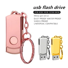 USB флеш-накопитель из нержавеющей стали, металлическая ручка, 64 ГБ, 32 ГБ, 16 ГБ, 8 ГБ, 4 Гб, карта памяти, Серебряный usb ключ, подарок, флешка