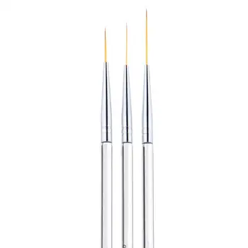 

DIY Acrylic UV Gel Brushes Drawing Flower Line Grid French Design Manicure Tool 3pcs Nail Art Liner Painting Pen 3D Tips