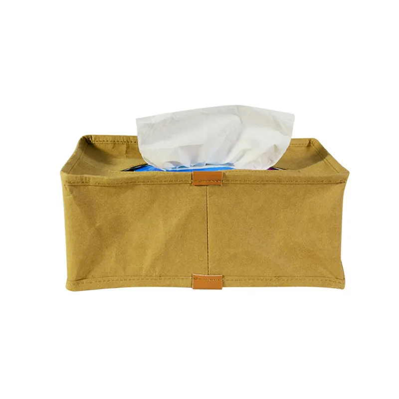 

Customizable Customized Logo Kraftpaper Paper Extraction Box Tissue Box Logo Pattern Washing Anti-Tear Hide Substance Fabric