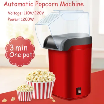 

Electric Corn Popcorn Maker Household DIY Automatic Mini Hot Popcorn Making Machine 1200W 110V 220V Home Kitchen Kids Gift