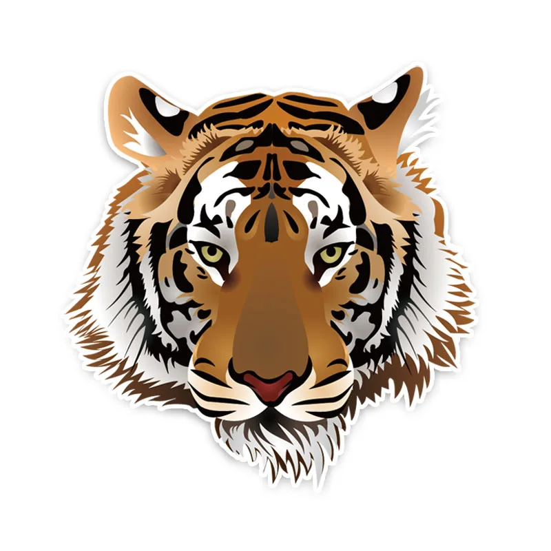 

Creative Tiger Head Car Sticker Accessories Vinyl PVC 14cm*14cm Motorcycle Waterproof Windshield Car Window Car Styling Decal