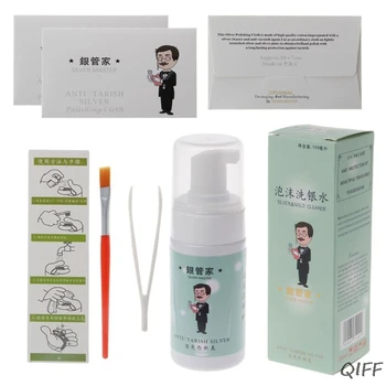 

Gentle Foam Jewelry Cleaner Concentrate Gold Silver Cleaning Solution Non Toxic