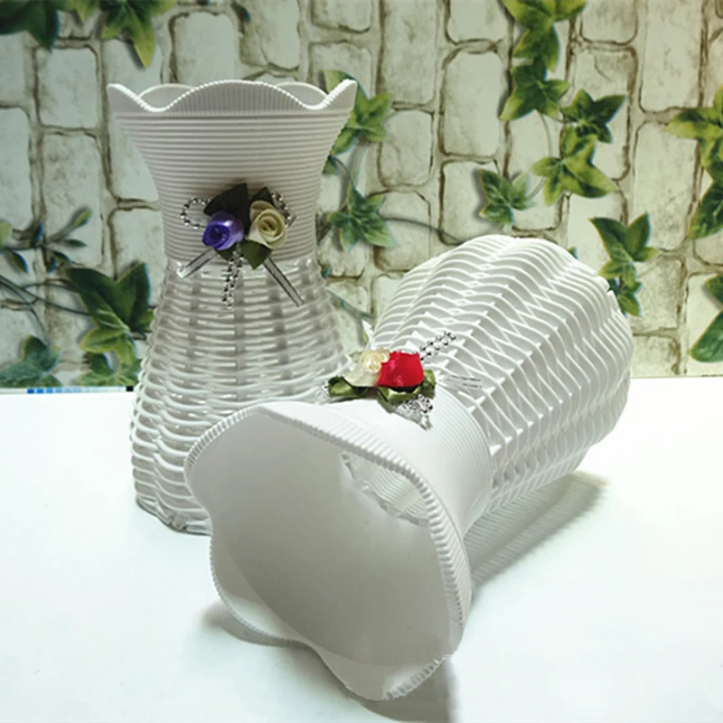 1 шт. белая пластиковая ваза с фруктами, красивая корзина, контейнер, вечерние искусственные цветы, сделай сам, свадебные украшения для дома и сада