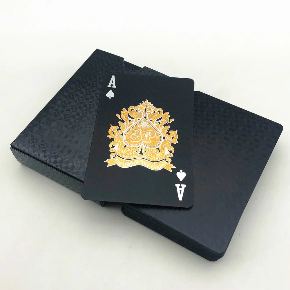 Playing Cards 1 Deck Plastic Poker Cards Glod Silver Home Board Game Family Gift L682