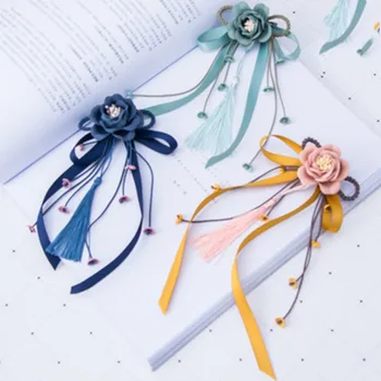 

1PC Costume Chinese style Hanfu tassel ribbon hairpin handmade flower headdress