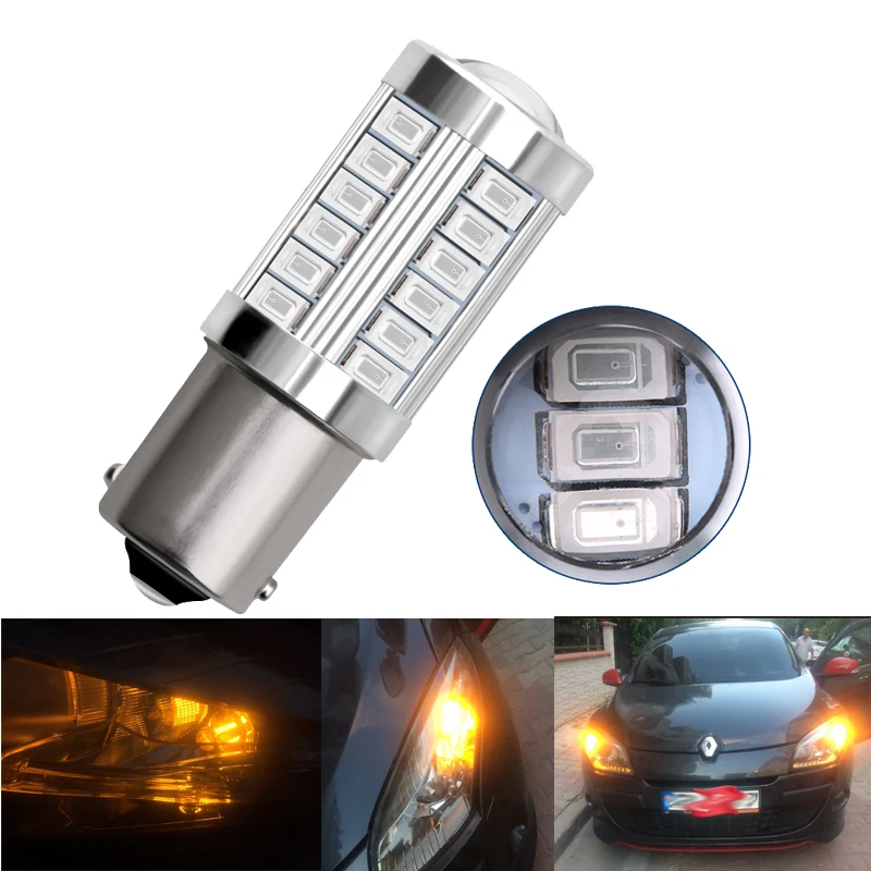 2x P21W СВЕТОДИОДНЫЙ Фонарь 1156 1157 Ba15s Bay15d светодиодный указатель поворота 12 В 6500K Автомобильный задний тормоз парковочный фонарь 5630 SMD белый красный желтый