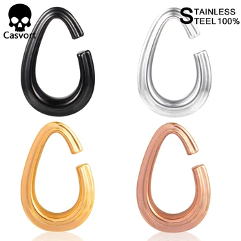 

Casvort 2pcs New poids en acier inoxydable 8mm oreille pince Piercing boucles d'oreilles expanseurs Gagues Multi couleur corps