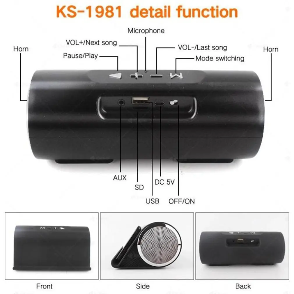 Lp-V9 портативный bluetooth динамик большой динамик сабвуфер мобильный телефон кронштейн дизайн карты небольшой аудио разъем U диск радио