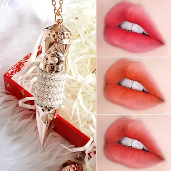 

Lipstick Three-color Matte Soft Mist Lipstick Waterproof Pigment Lipstick Long Lasting Moisture Cosmetic Liquid Lip Gloss TSLM2