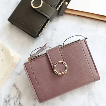 

Women Girls Fashion Leather Card Holder Short Wallet Coin Purse Organizer Pocket Small Coin Bag M5TE