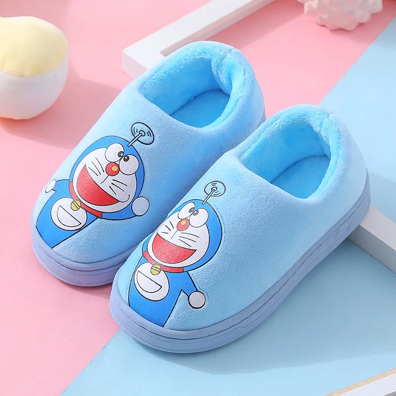 

Winter Kids Slippers Toddler Girls Animal Cat Flip Flop Plush Parent Slides Baby Boys Indoor Shoes Warm House Children Slippers