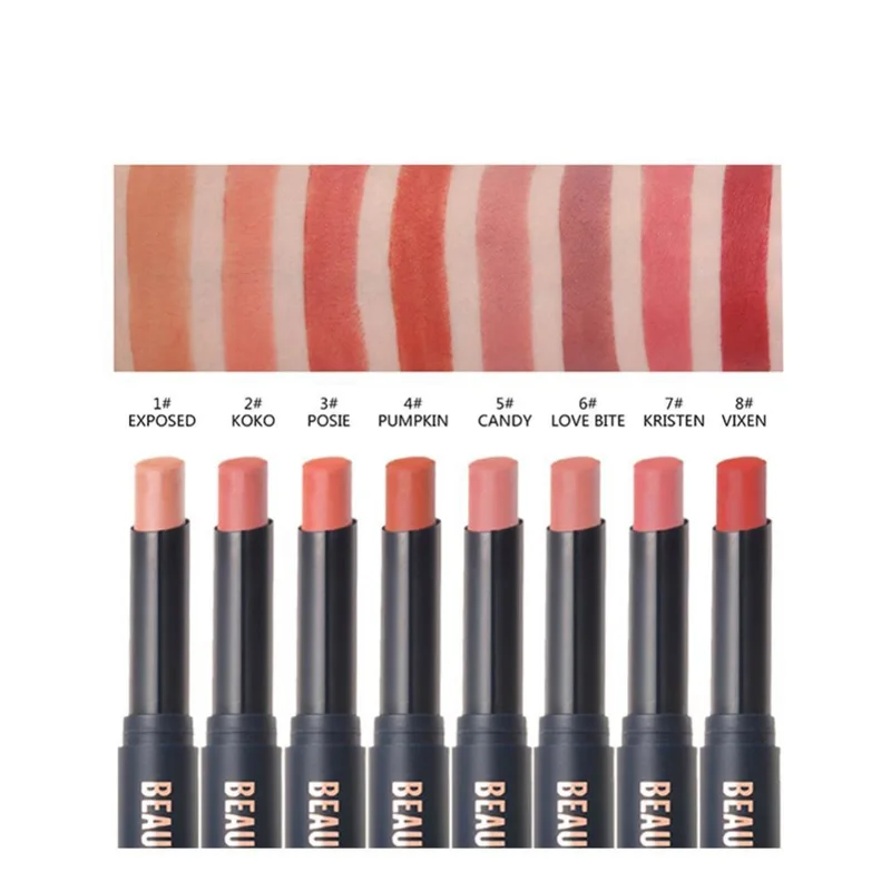 

8color lipstick Waterproof nutrition nourish Long-lasting non-stick cup paint makeup Beauty lip Sexy and attractive lady gift