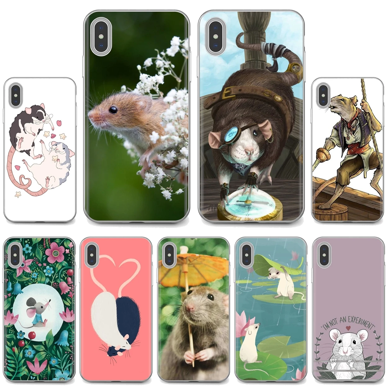 Favorite Silicone Phone Case Cute Animal Rat For Samsung Galaxy Note 3 4 5 8 9 S3 S4 S5 Mini S6 S7 Edge S8 S9 S10 Plus | Мобильные