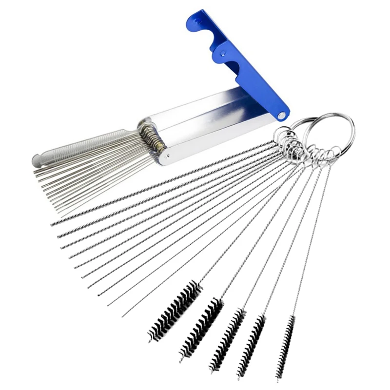 Aguja de limpieza de carbono de carburador, limpiador de agujas, herramientas para motocicleta, ATV, soldador, motosierra de carburador