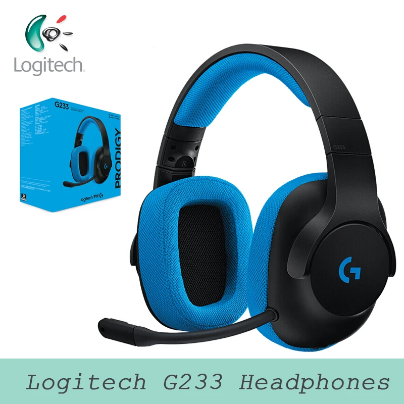 Оригинальная игровая гарнитура Logitech G233 проводное управление наушники для ПК PS4