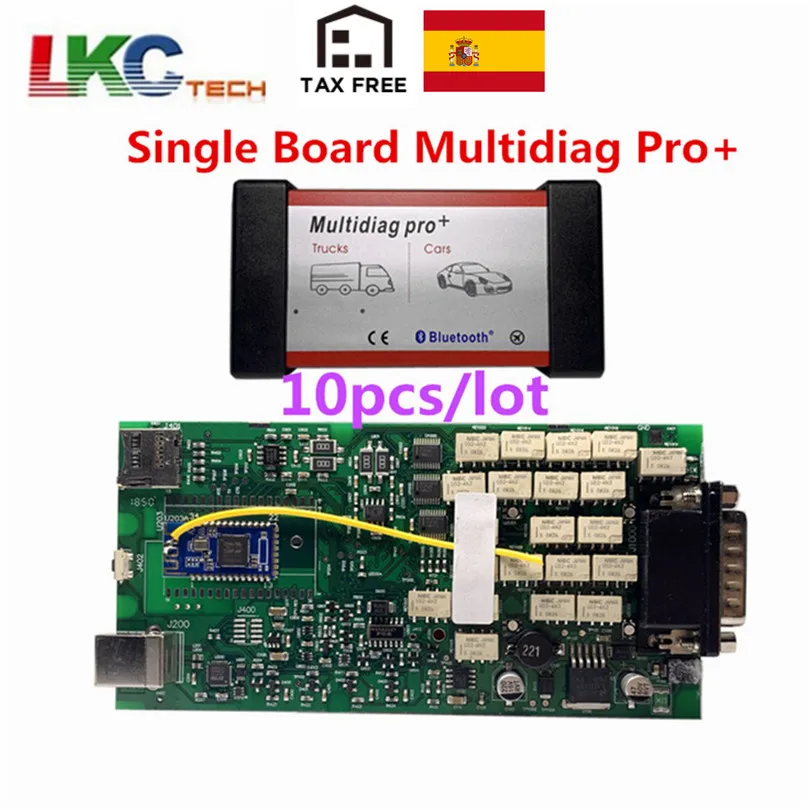 10 шт./лот одноплатный Multidiag Pro+ PCB зеленый реле bluetooth OBDIICAT-CDP. R3/. R0 версия TCS VCI PRO