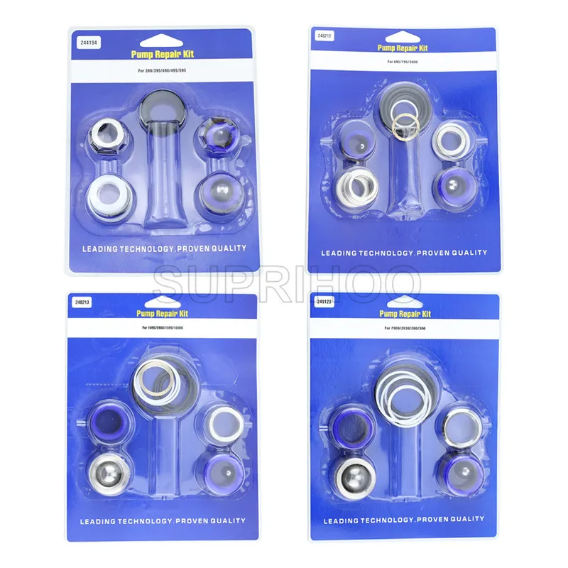 

Airless Sprayer Pump Repair Kit 244194 248212 248213 249123 For 390/395/495/595/3400/695/795/3900/7900/200/300/5900/1095/Max V