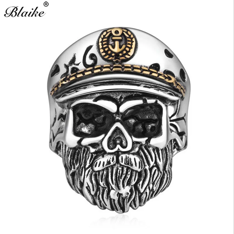 

Blaike Statement Punk Titanium Steel Legion Skull Open Rings For Men Party Bands Mens Ring Jewelry Gifts Free Shipping