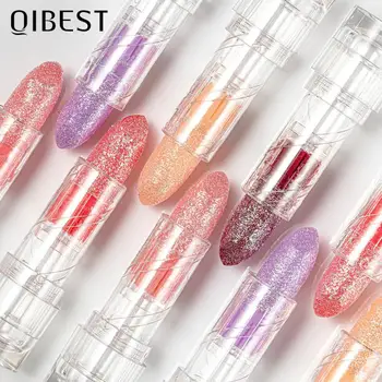 

6Color Matte Lipsticks Makeup Waterproof Not Easy To Fade Temperature Sense Moisturizing Flash Diamond Lipstick Maquillaje TXTB1