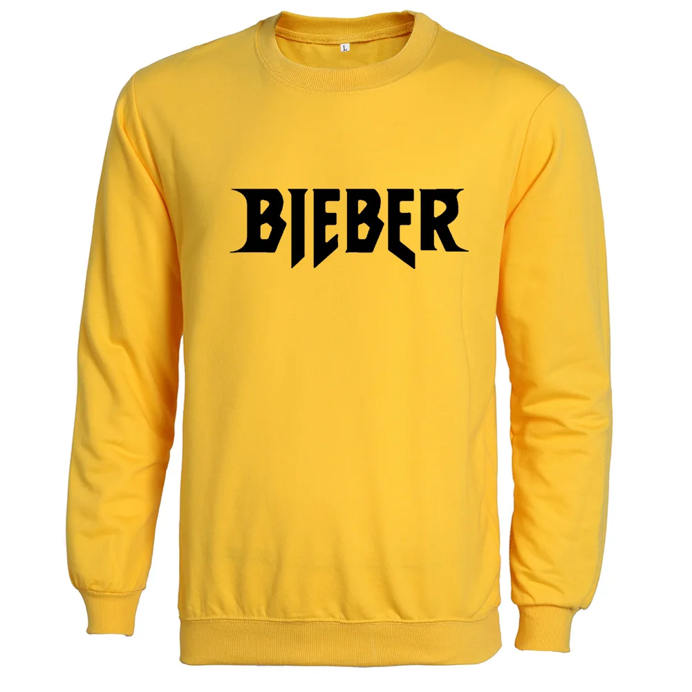 Yellow Hoodie Black AliExpress EBay Amazon с надписью Bieber, толстовка с капюшоном в европейском и американском стиле, осенняя новинка, Мужской Топ WO - Цвет: Yellow Hoodie Black