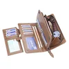 New Men Long Fashion Wallets Desigh Zipper Card Holder Leather Purse Solid Coin Pocket High Quality Male Purse 3
