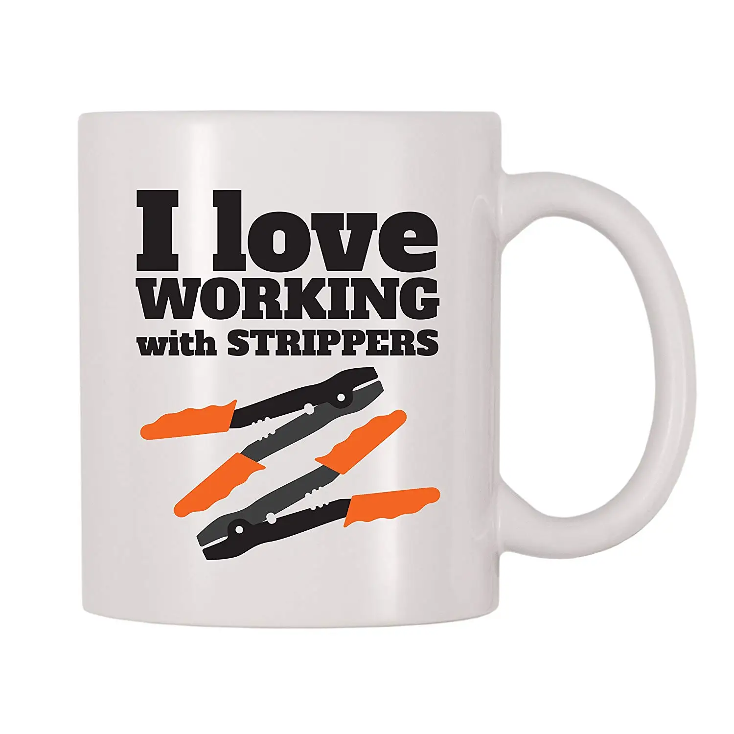 Я люблю работать с Strippers электрика кофе кружка (11 унций)