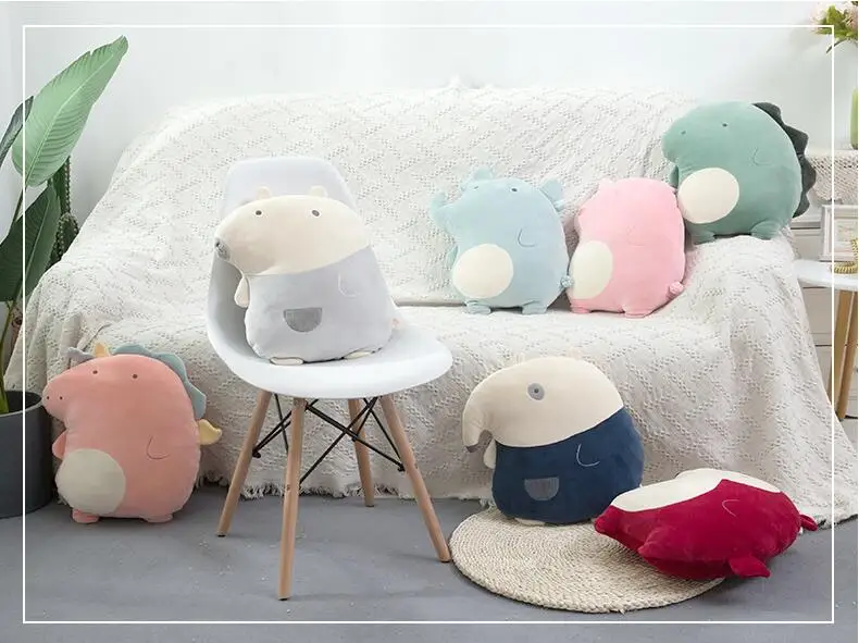 45cm cute dinosaur plush animal panda pig lion fox plush toy Toys For Children Girl Pillow Birthday Gifts