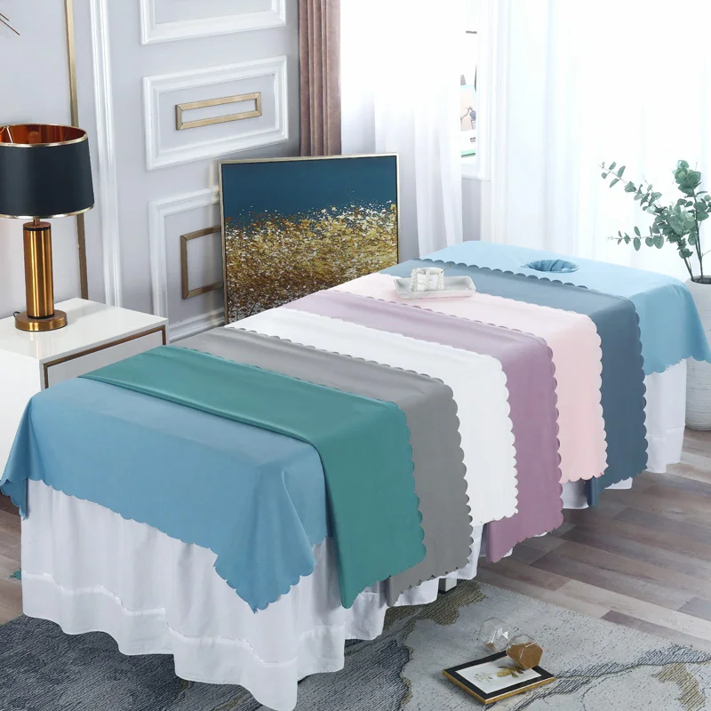 Laced Thickened Solid Beauty Salon Bed Sheets SPA Massage Bed Table