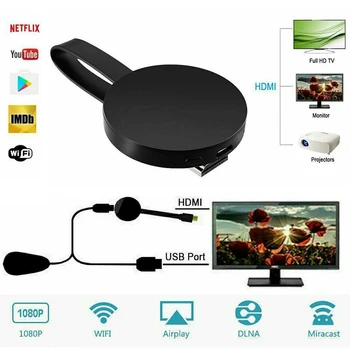 

Full HD 1080P WiFi Wireless Display Dongle TV Stick HD Digital HDMI Media Video Streamer TV Dongle Receiver For IOS Andriod