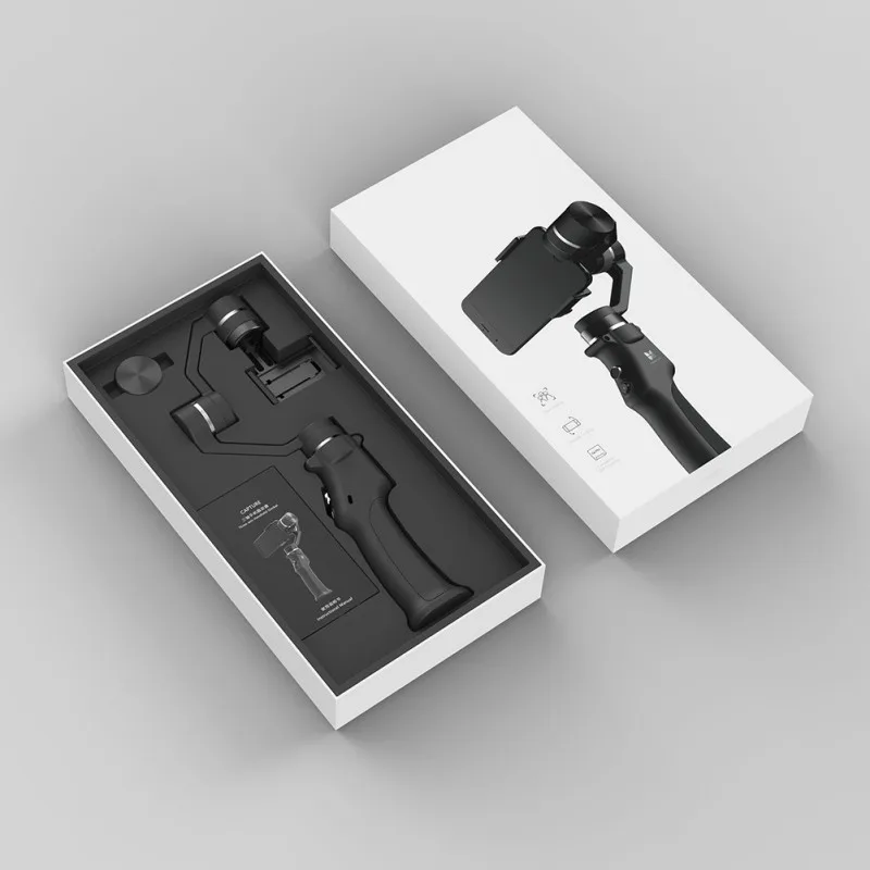 3 оси ручной карданный стабилизатор Фото Видео Запись держатель для iPhone Xiaomi Ourdoor Спорт Экшн камера подставка для ниже 6 дюймов - Цвет: Черный