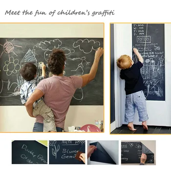 

Art Blackboard stickers Room Home Wall Sticker Vinyl Decal 200*45cm Black