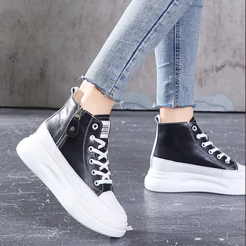 

Korean version of the small white women's shoes increase the wear-resistant thick bottom high shoes casual women's shoes BG-21