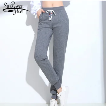 

2019 Autumn and Winter Female Pants Harem Pants Drawstring Trousers Warm Women Pants Leisure Loose Padded Ladies Pants 6524 50