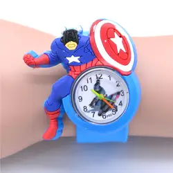 Детские часы «Капитан Америка», «мстители», «Герой», стильные Мультяшные часы для мальчиков, детские игрушки, детские рождественские