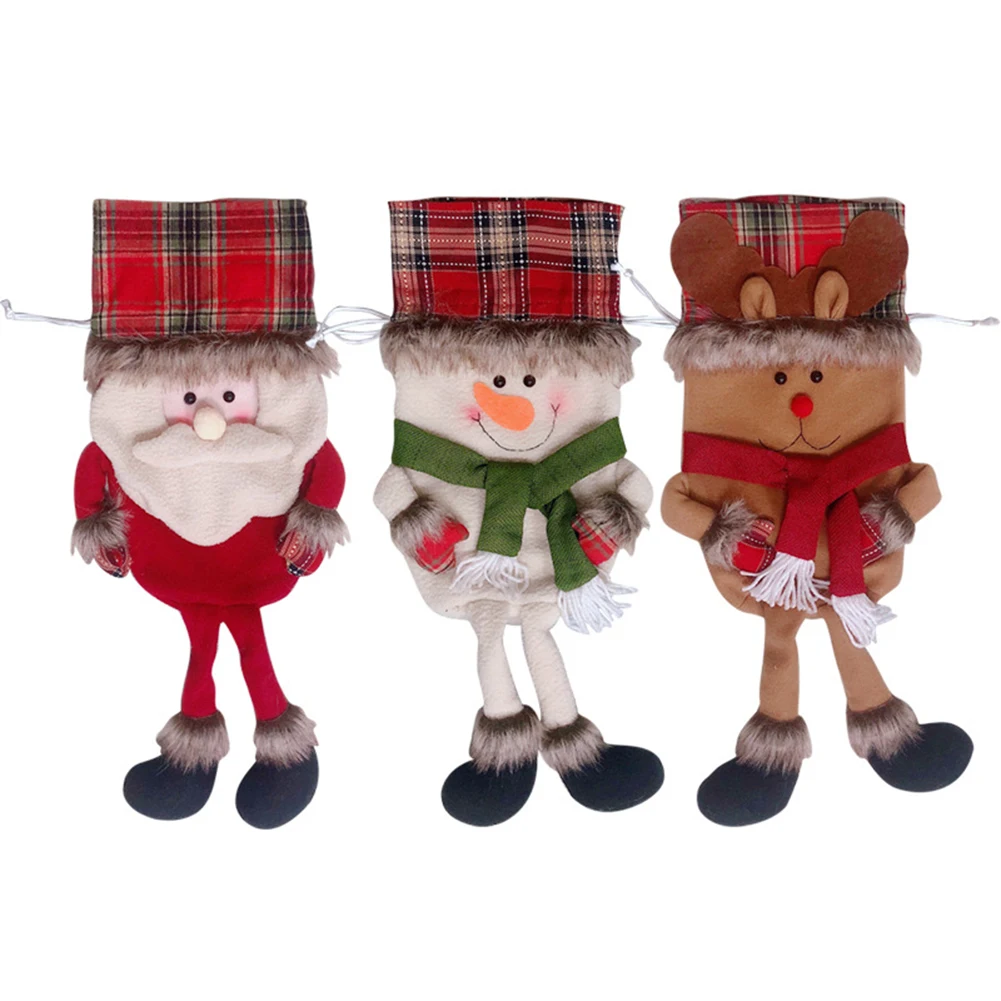 Christmas Gift Tote Bags Non-woven Gift Bag With Handle For Kids DIY Party Favor Snowmen Eik Santa Claus Candy Storage Package