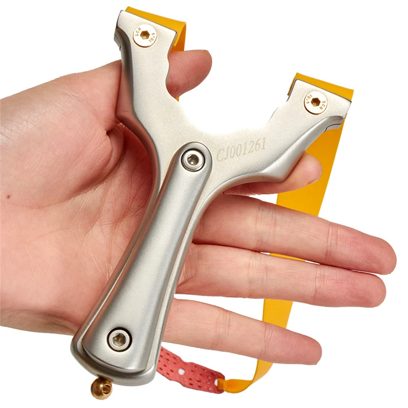 Slingshot Powerful Stainless Steel Hunting Catapult with Rubber Band Outdoor Shooting Sport Accessories 2