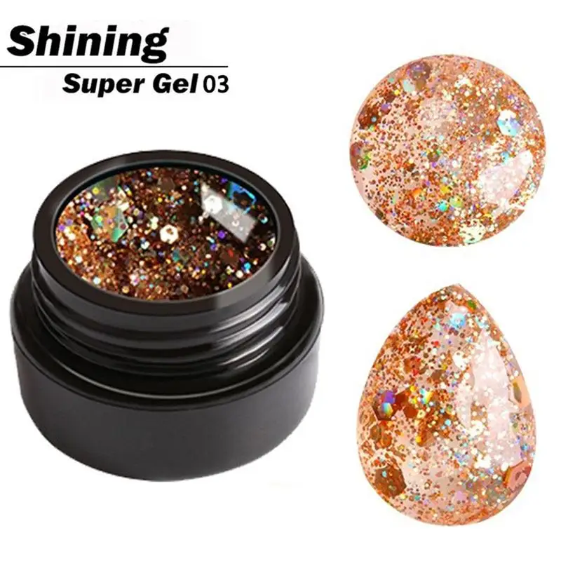 4Pcs 5ML Varnish Gel Glitter Nail Polish Set Polish Soak Off Elegant Changing Colors Nail Women Nail