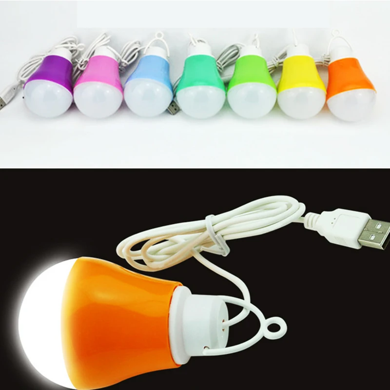 ABEDOE Mini color ful 5 Вт лампочка USB Light портативный светодиодный светильник для работы с