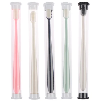 

1pcs Ultra-fine Micro Soft Toothbrushes Wave Nano Million Bristles Tooth Brush With Holder Portable Oral Care Eco Product Kit