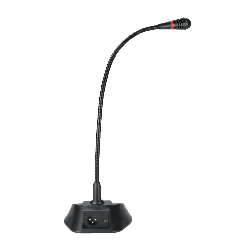 

1 Pack Tabletop Gooseneck Cardioid Microphone Plug and Play with 6.35mm to XLR Cable for PC Computer