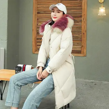 

2019 High Quality Winter Jacket Women With Fur Hooded Long Warm Thicken Female Parka Outwear Winter Women Coat jacket