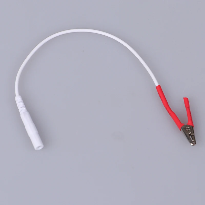 Electrode Pads Electrode Lead Wires 1pcs Tens/Ems tieline Alligator Clip Cable Wire Electrode For SDZ-II Electronic Acupuncture 2mm Pin Type Cable Acupuncture Clip