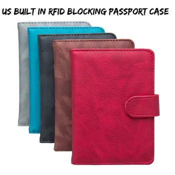

RFID Blocking Leather Travel ID Card Organizer Passport Holder Case Cover Protector Tool