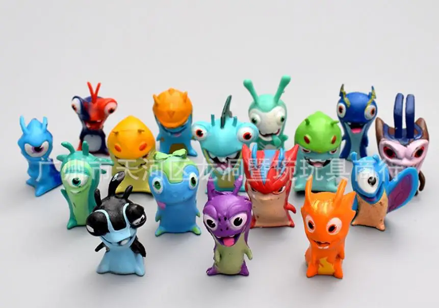 24 шт./лот разные Мультяшные аниме игрушки 5 см Slugterra ПВХ модели куклы детская