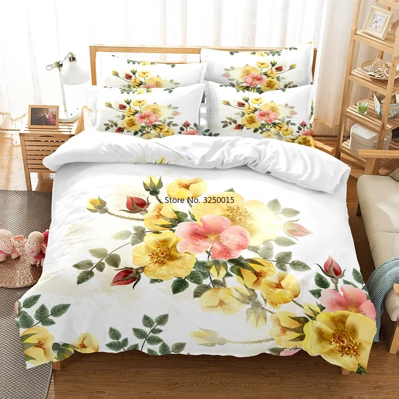 

Adult flowers bedding set duvet cover set 3d bedding digital printing bed linen queen size bedding set fashion design