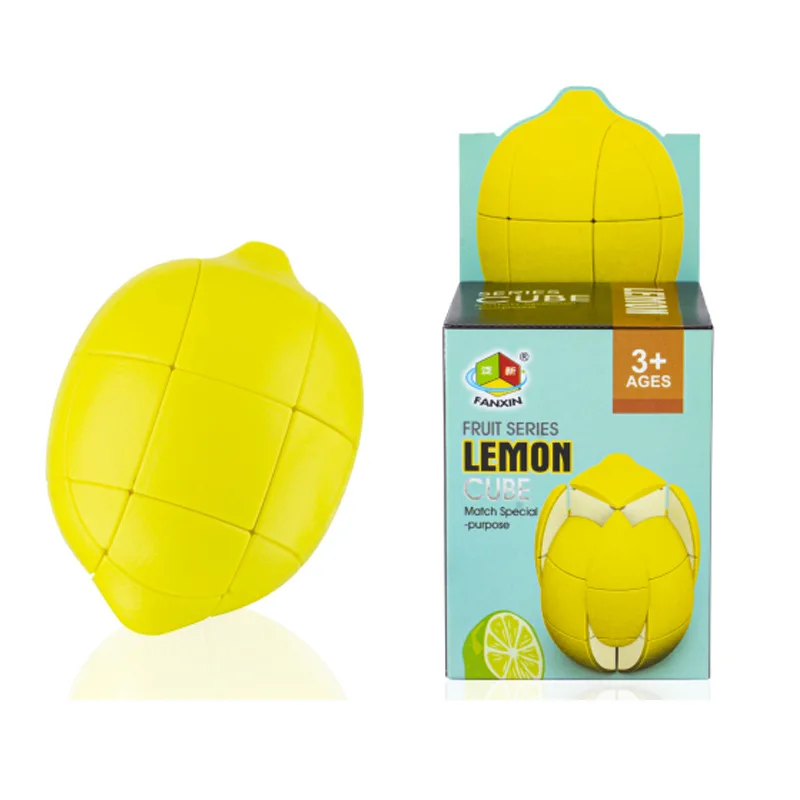 Magic Cube Apple Cube Banana Lemon Fruit Style Professional Puzzle Magico Sticker Toys for Children Adult Education Toy